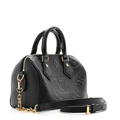 Louis Vuitton Empreinte Monogram Giant Speedy Bandouliere 20 Black 3 of 9