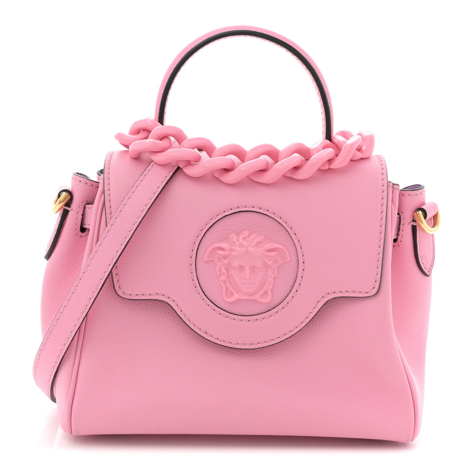 Versace Grained Calfskin Small La Medusa Top Handle Bag Pink 1 of 13