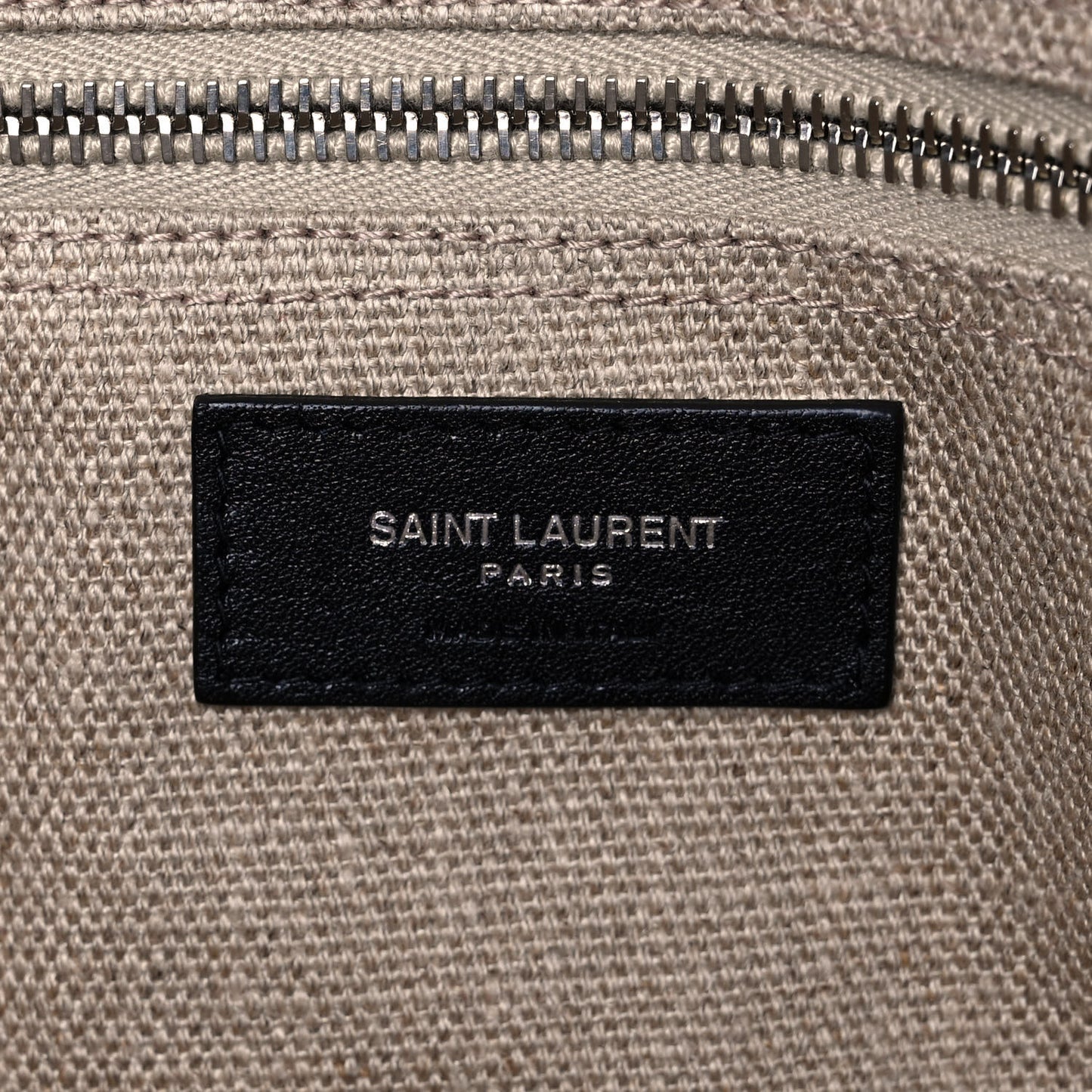 Linen Calfskin Small Rive Gauche Tote Optic White