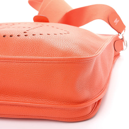 Hermes Taurillon Clemence Evelyne III GM Orange 9 of 9