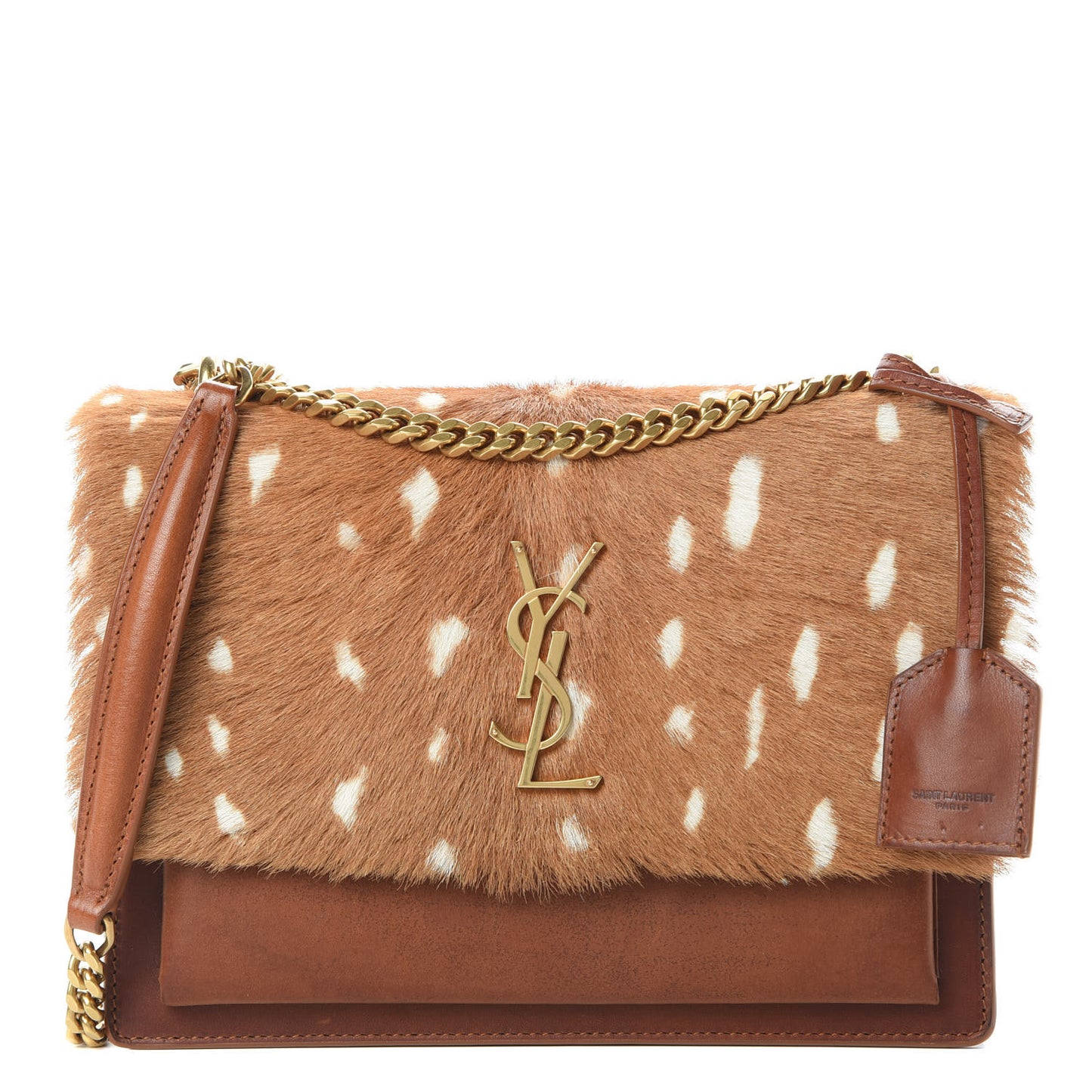 Pony Hair Calfskin Medium Monogram Sunset Fawn