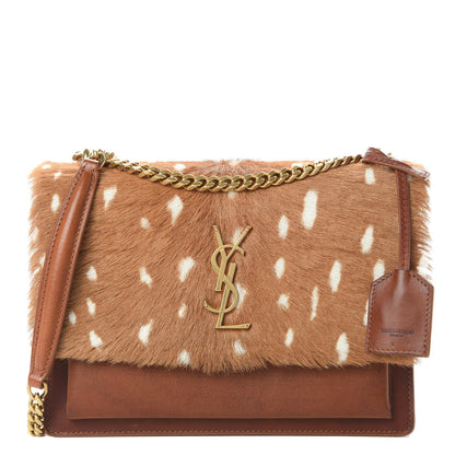 Saint Laurent Pony Hair Calfskin Medium Monogram Sunset Fawn 1 of 14