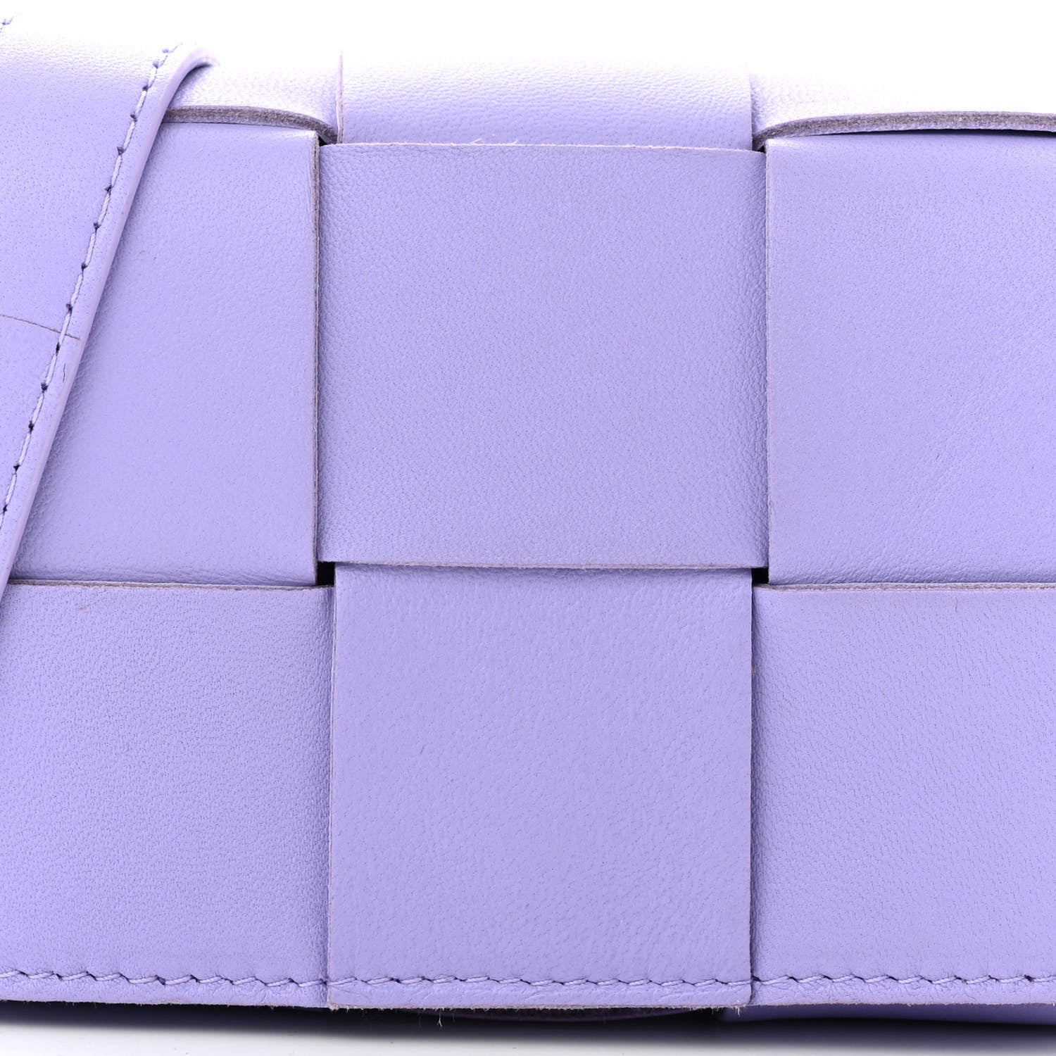 Bottega Veneta Lambskin Maxi Intrecciato Extra Mini Cassette Crossbody Bag Wisteria 7 of 11