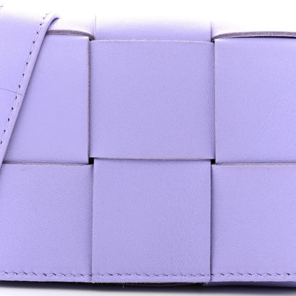 Bottega Veneta Lambskin Maxi Intrecciato Extra Mini Cassette Crossbody Bag Wisteria 7 of 11