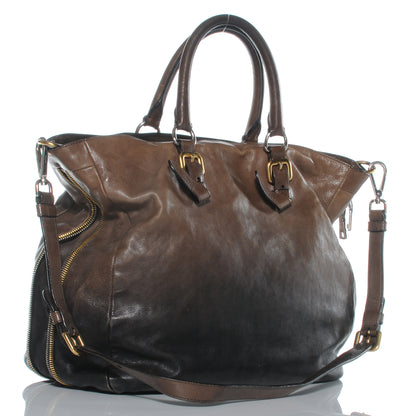 Prada Cervo Glace Zippers Tote Ardesia Nudo 3 of 9