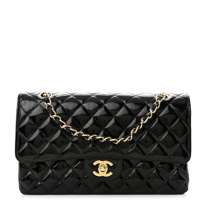 Chanel Patent Quilted Medium Double Flap Black 1 of 11