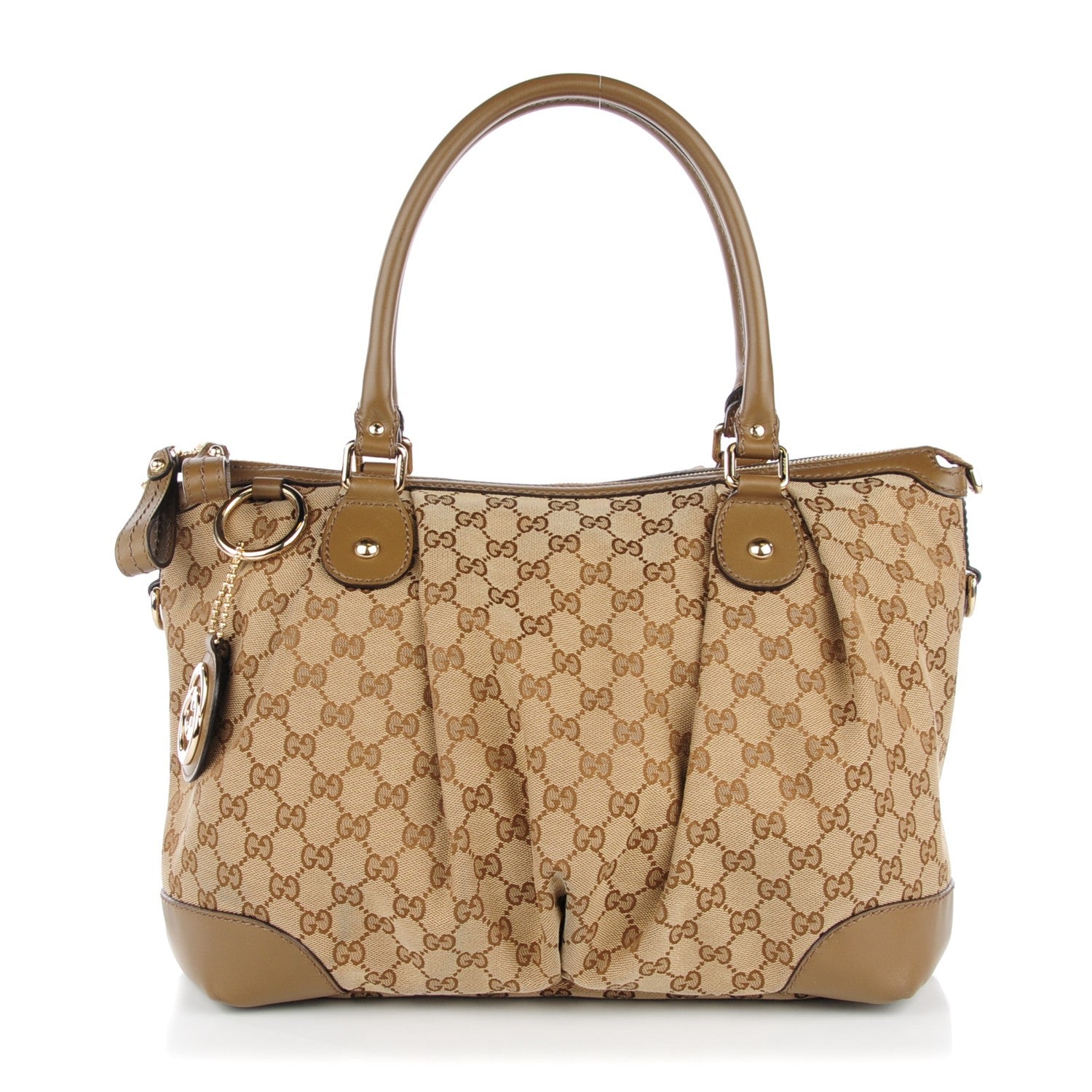 Gucci Monogram Large Sukey Top Handle Brown 1 of 8