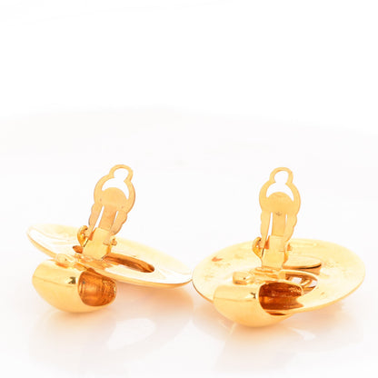 Chanel Hoop CC Clip On Earrings Gold 3 of 4