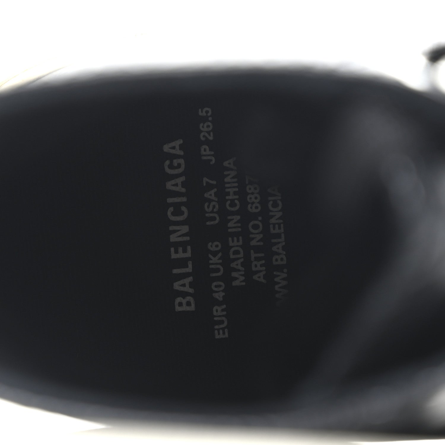 Balenciaga Agneau Arena Mens Paris High Top Sneakers 40 Black 7 of 8