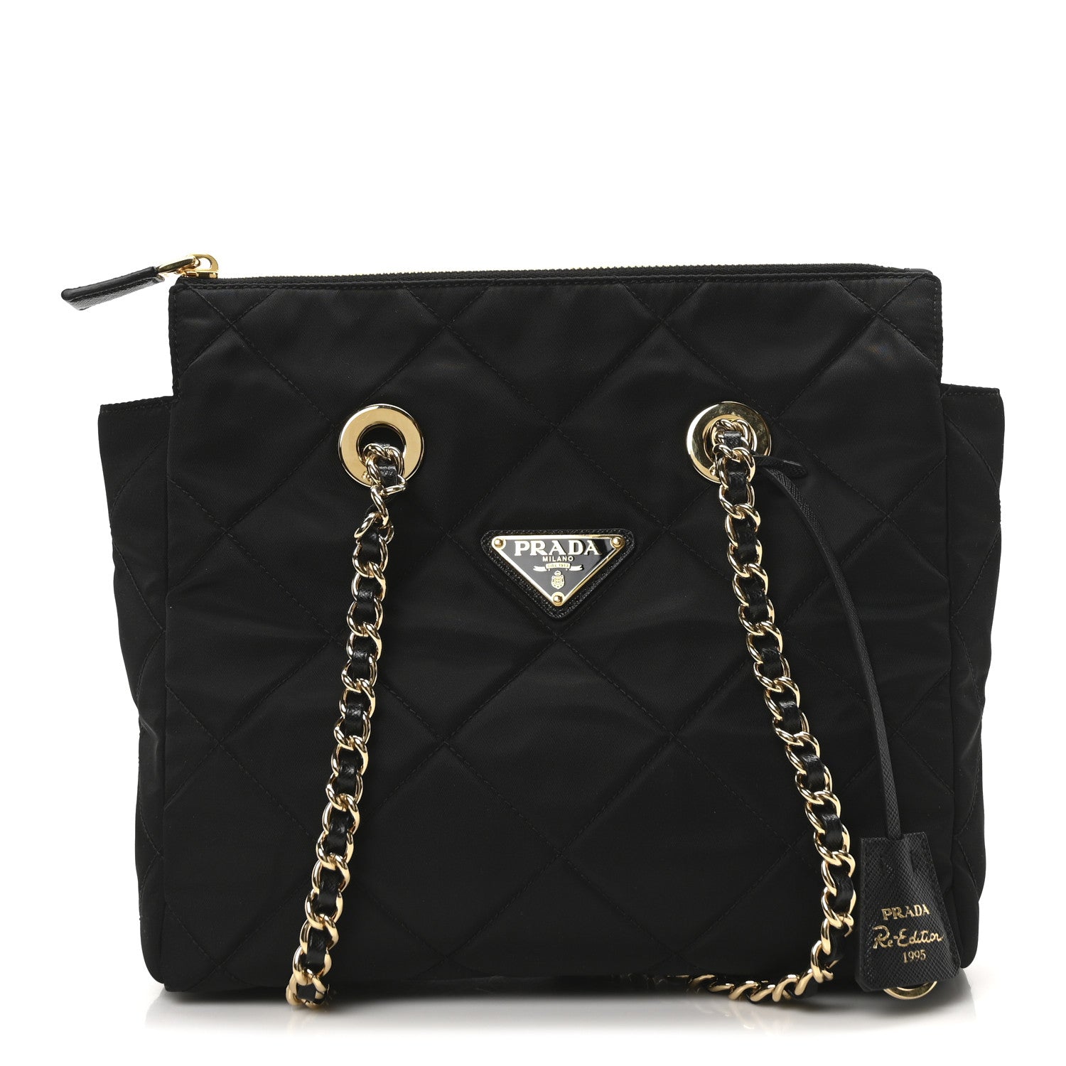 Prada Re-Nylon Saffiano Stitched Re-Edition 1995 Shoulder Bag Black 1 of 10