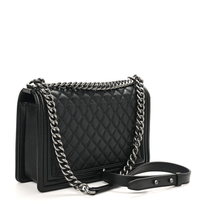 Chanel Calfskin Quilted New Medium Boy Flap Black 3 of 11