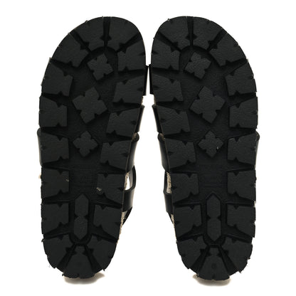Prada Vitello Soft Rope Metal Triangle Cage Sandals 39 Black 5 of 8