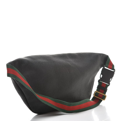 Gucci Grained Calfskin Logo Belt Bag Black 3 of 10
