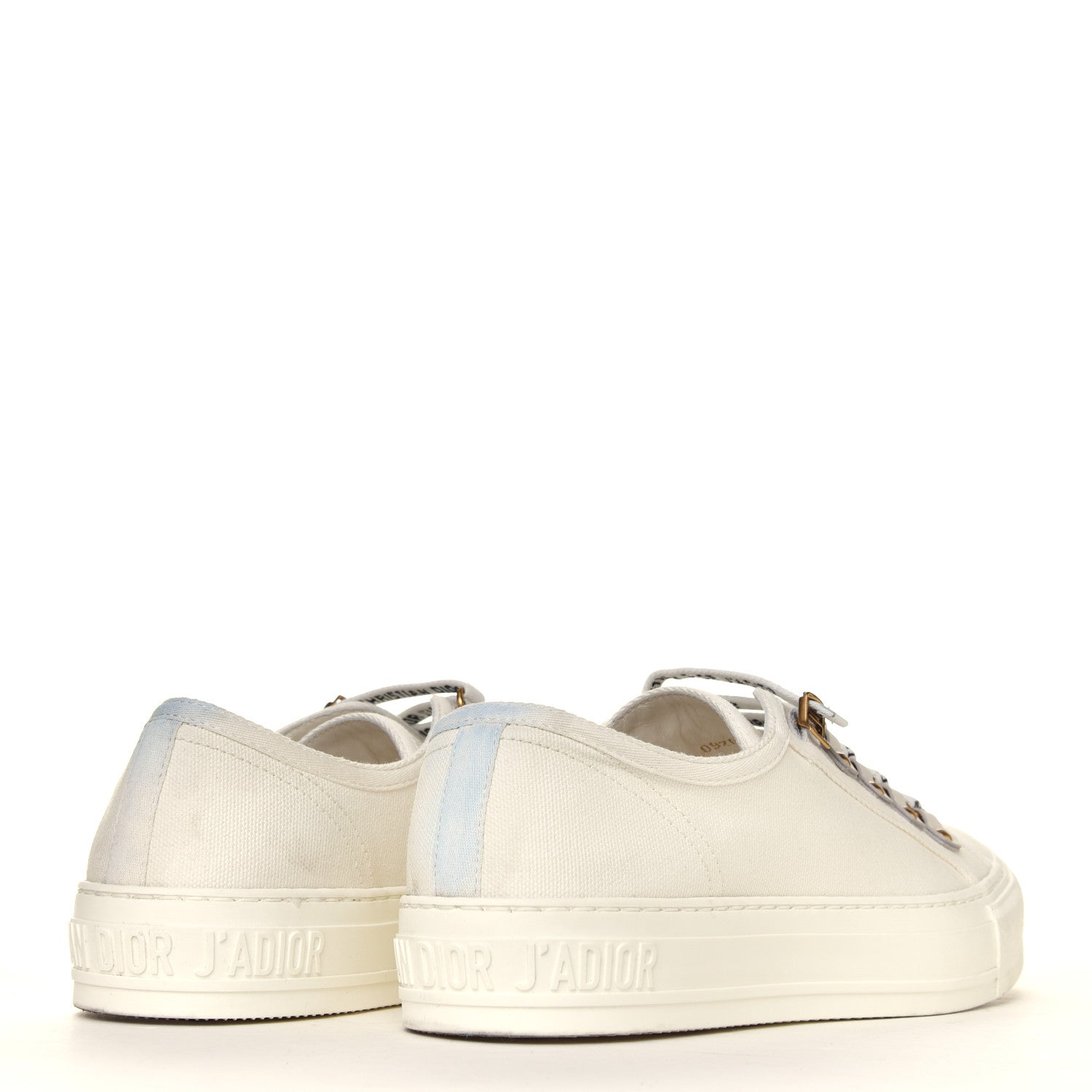 Christian Dior Canvas Walk'N'Dior Low Top Sneakers 38.5 Milk 3 of 7