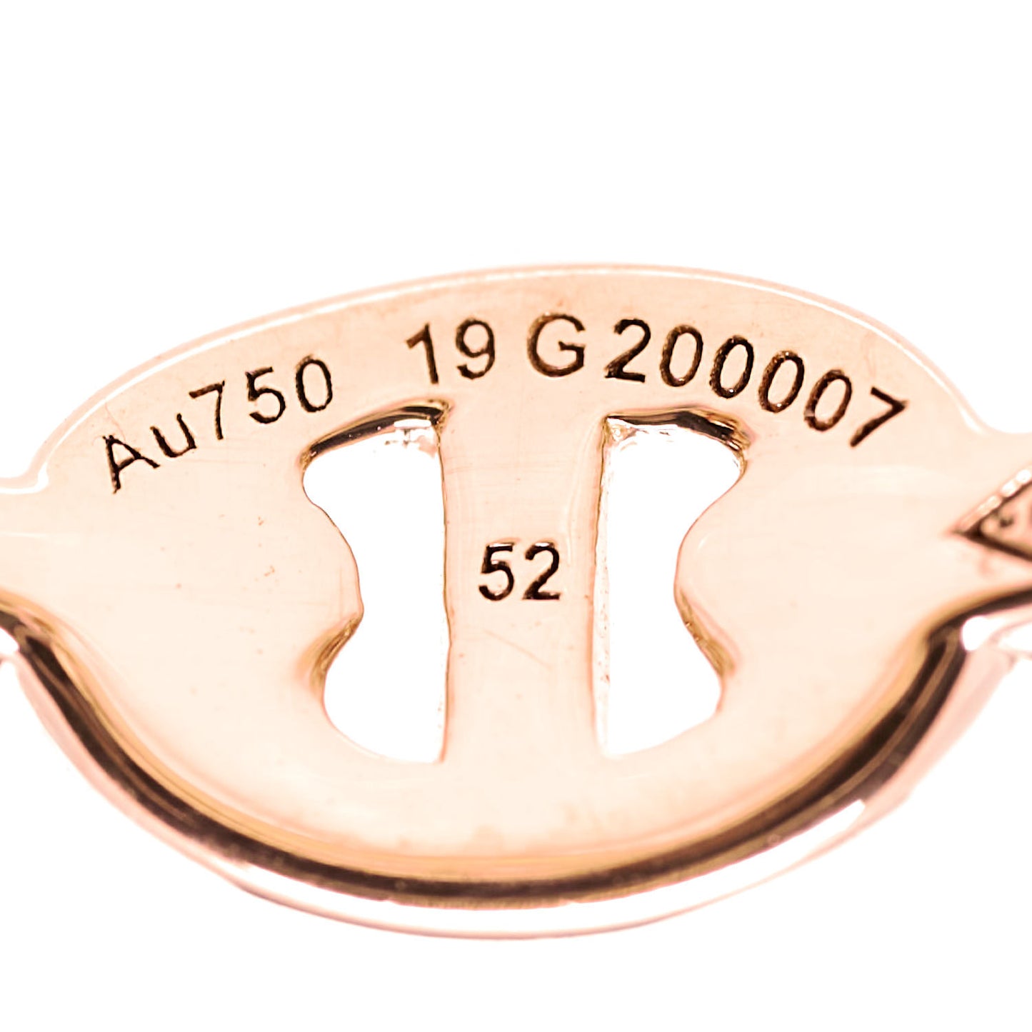 18K Rose Gold PM Chaine D'Ancre Enchainee Ring 52 6