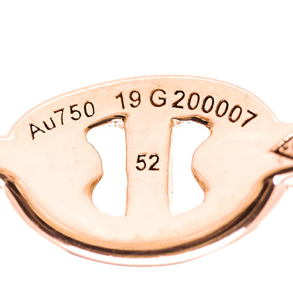 Hermes 18K Rose Gold PM Chaine D'Ancre Enchainee Ring 52 6 4 of 6