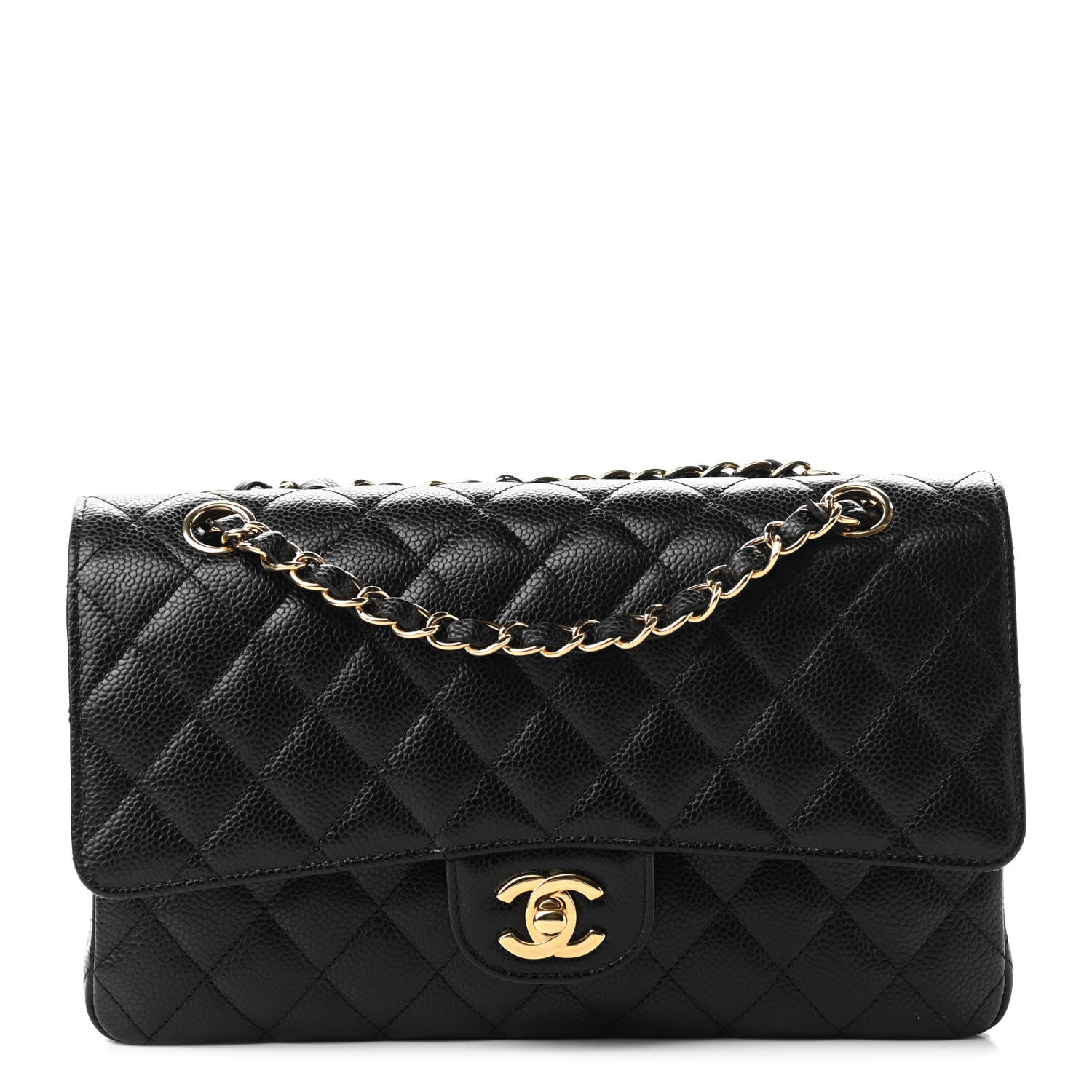 Chanel Caviar Quilted Medium Double Flap Black 1 of 10