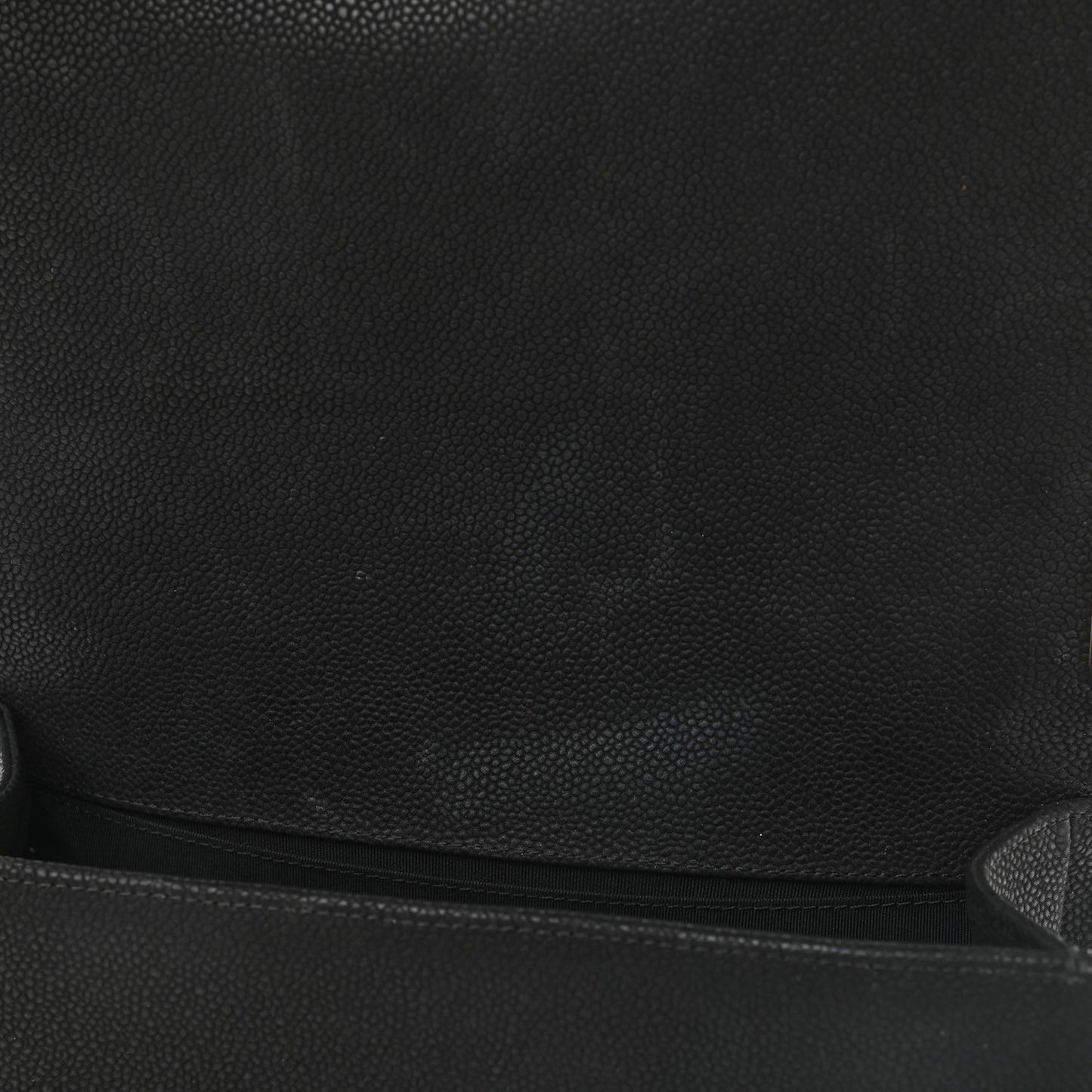 Iridescent Calfskin Quilted Medium Boy Flap Black