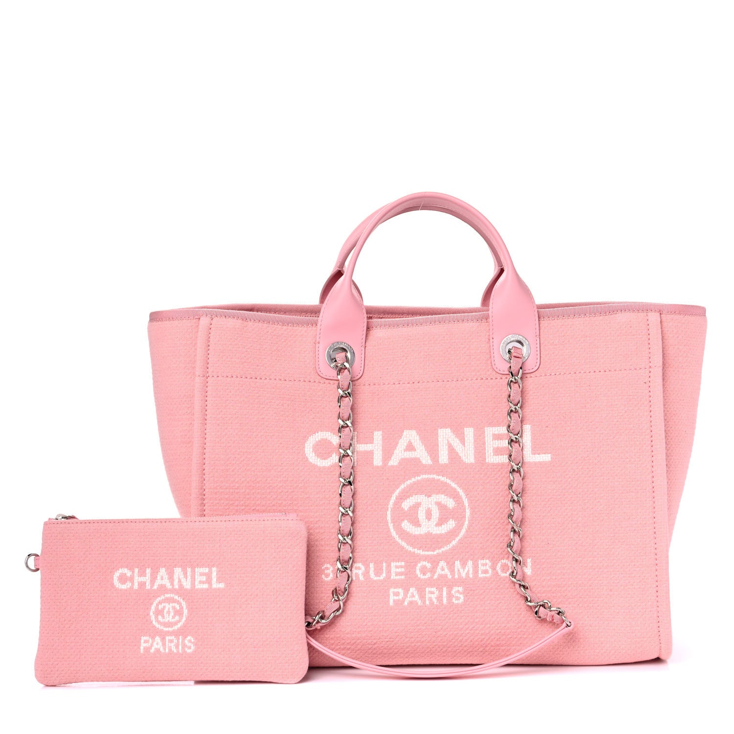 Chanel Mixed Fibers Medium Deauville Tote Pink 1 of 12