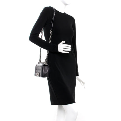 Chanel Lambskin Quilted Small Boy Flap Dark Grey 2 of 14