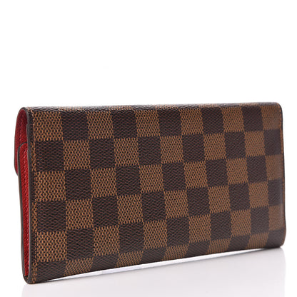 Louis Vuitton Damier Ebene Josephine Wallet Red 4 of 10