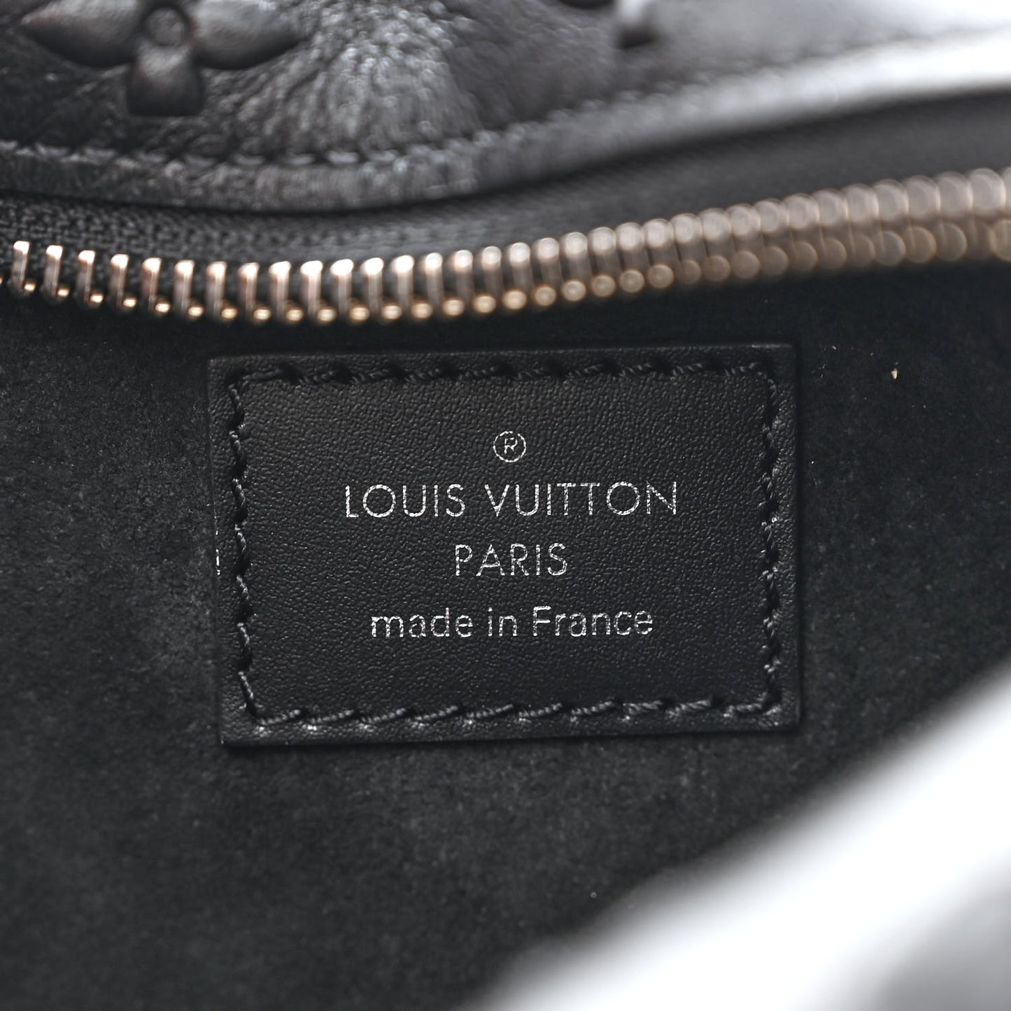 Calfskin Debossed Monogram Side Trunk Black