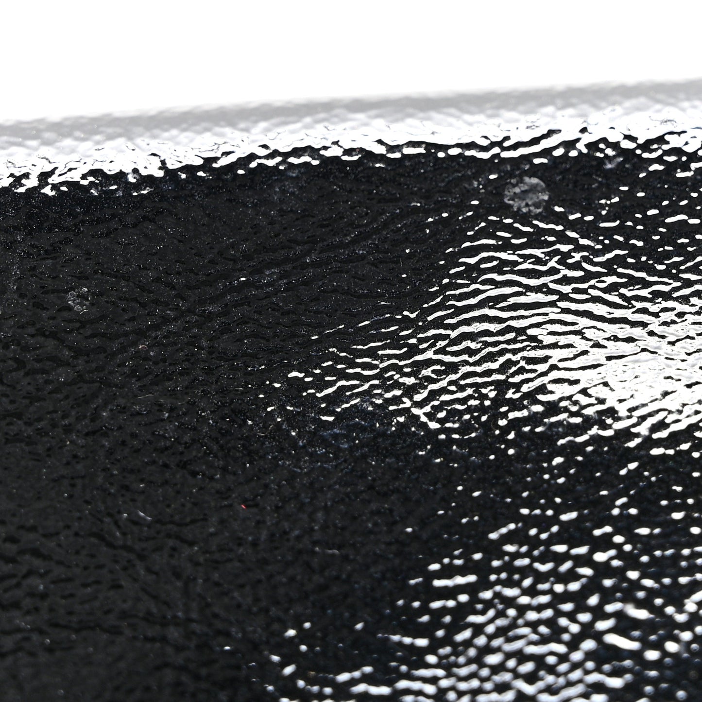 Textured Patent Monogram Large Belle De Jour Clutch Black