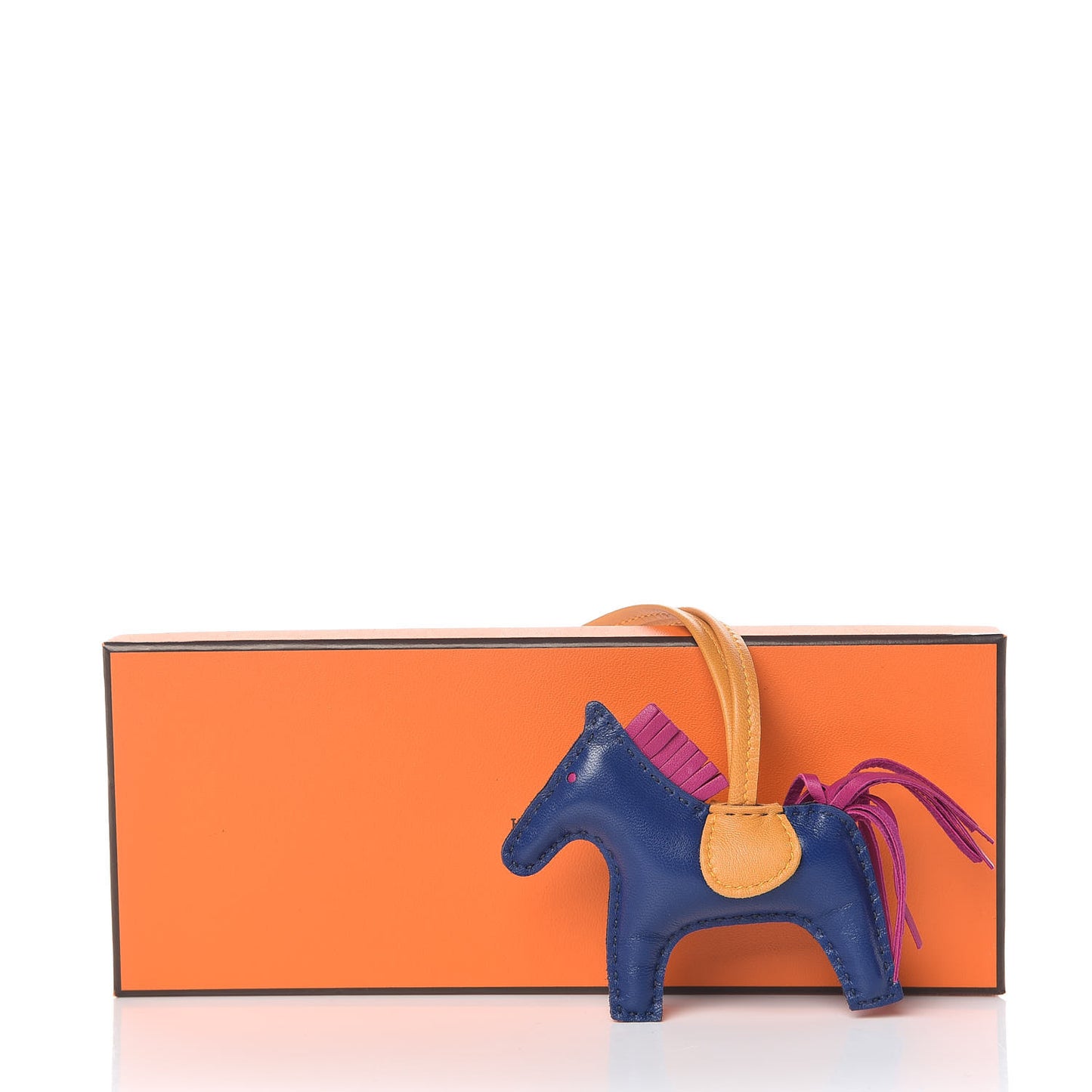 Milo Lambskin Grigri Rodeo Horse Bag Charm PM Bleu Saphir Rose Pourpre Bouton D'Or