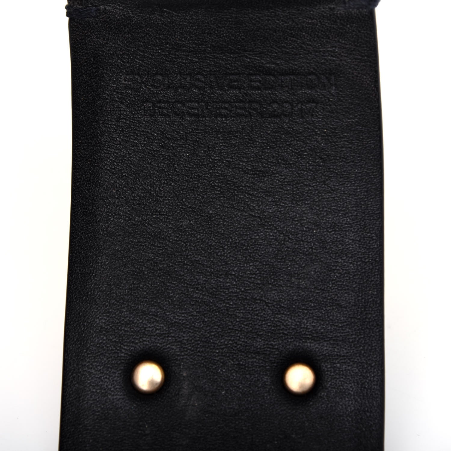 Chanel Calfskin CC Wide Cuff S Black Gold 4 of 6