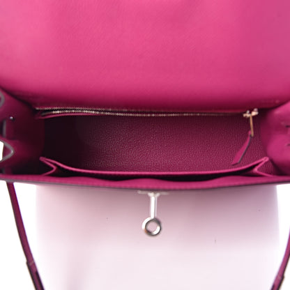 Hermes Epsom Kelly Sellier 25 Rose Pourpre 8 of 41