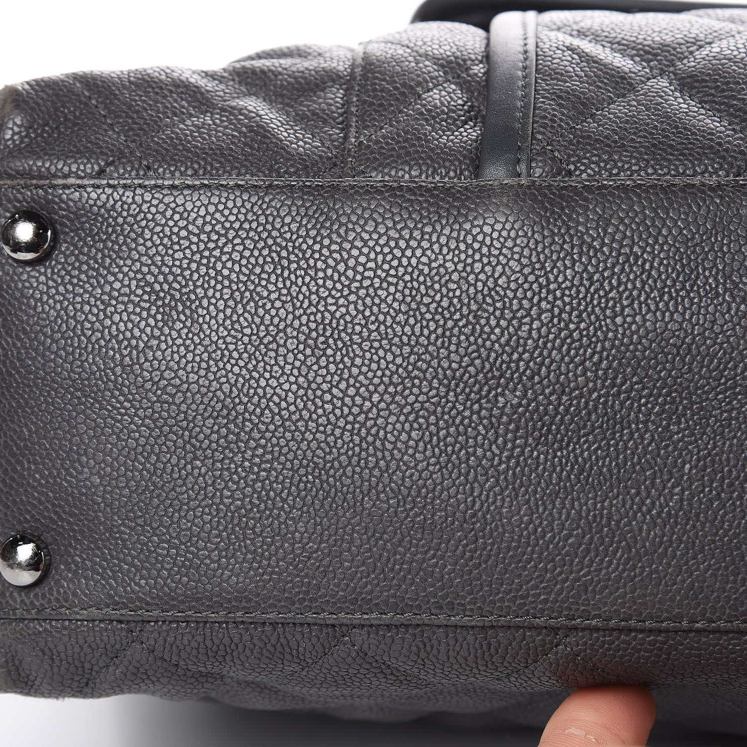 Chanel Caviar Quilted French Riviera Hobo Dark Grey 11 of 17