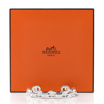 Hermes Sterling Silver MM Chaine d'Ancre Enchainee Cuff Bracelet SH 5 of 5