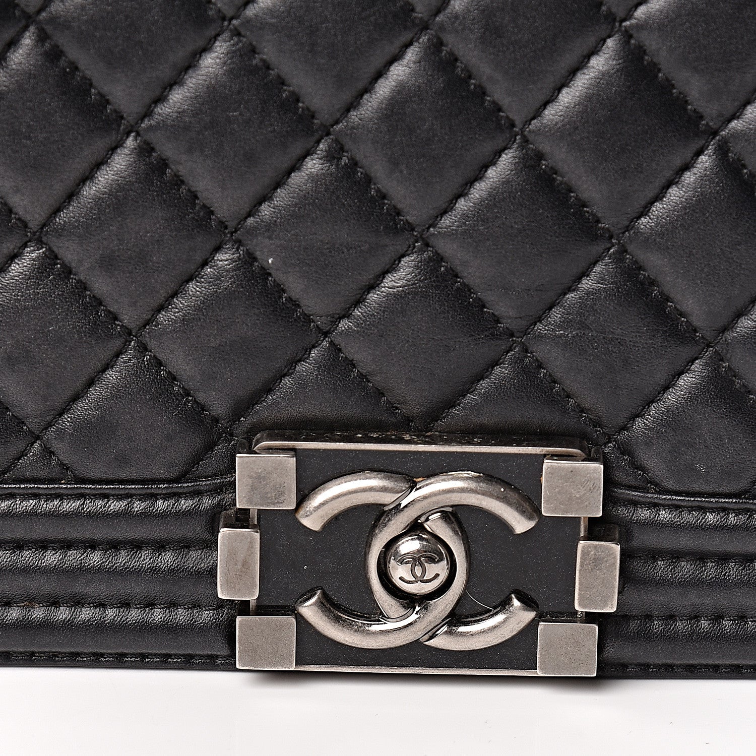 Chanel Lambskin Quilted Medium Boy Flap Black 14 of 20