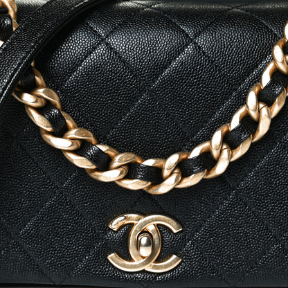 Chanel Caviar Quilted Small Fashion Therapy Flap Bag Black 7 of 11