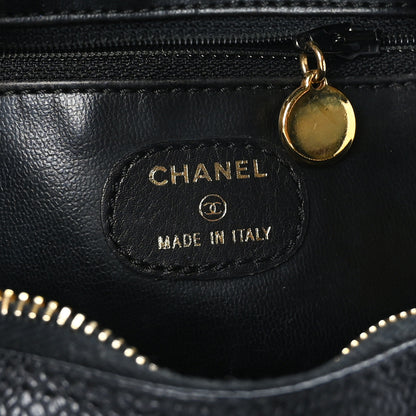Chanel Caviar Timeless CC Cosmetic Pouch Bag Black 6 of 11