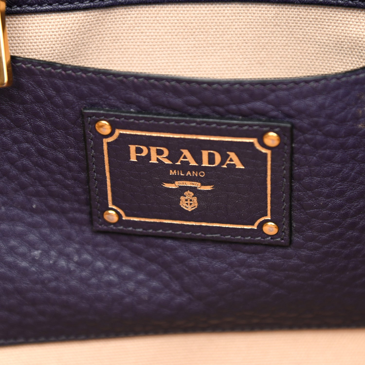 Prada Vitello Daino Tote Melanzana 5 of 19