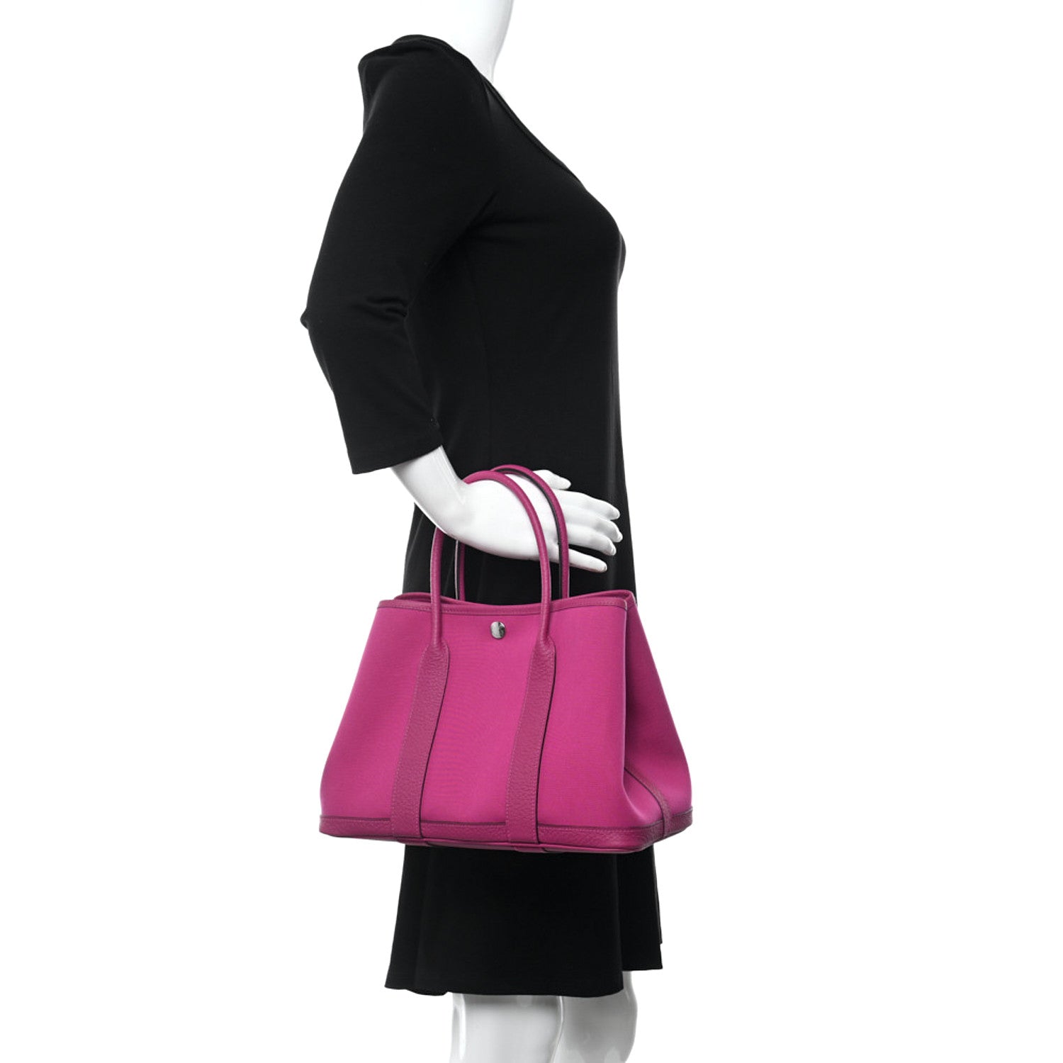 Hermes Toile Militaire Vache Country Verso Garden Party 30 TPM Magnolia Dune 2 of 11