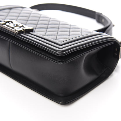 Chanel Calfskin Quilted Medium Boy Flap Black 9 of 11