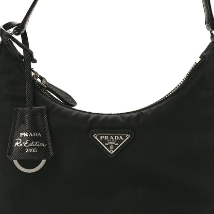 Prada Tessuto Nylon Saffiano Mini Re-Edition 2005 Bag Black 8 of 10