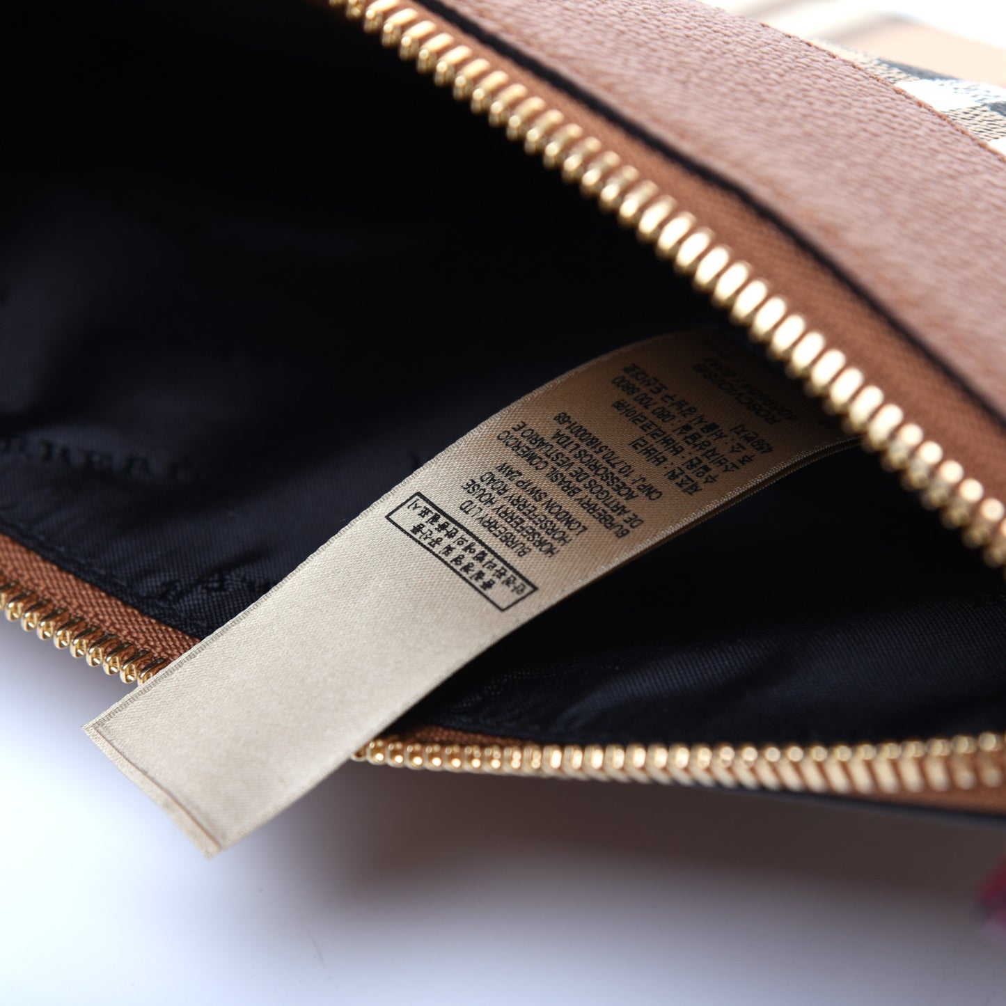 Haymarket Check Peyton Crossbody Clutch Bag Toffee