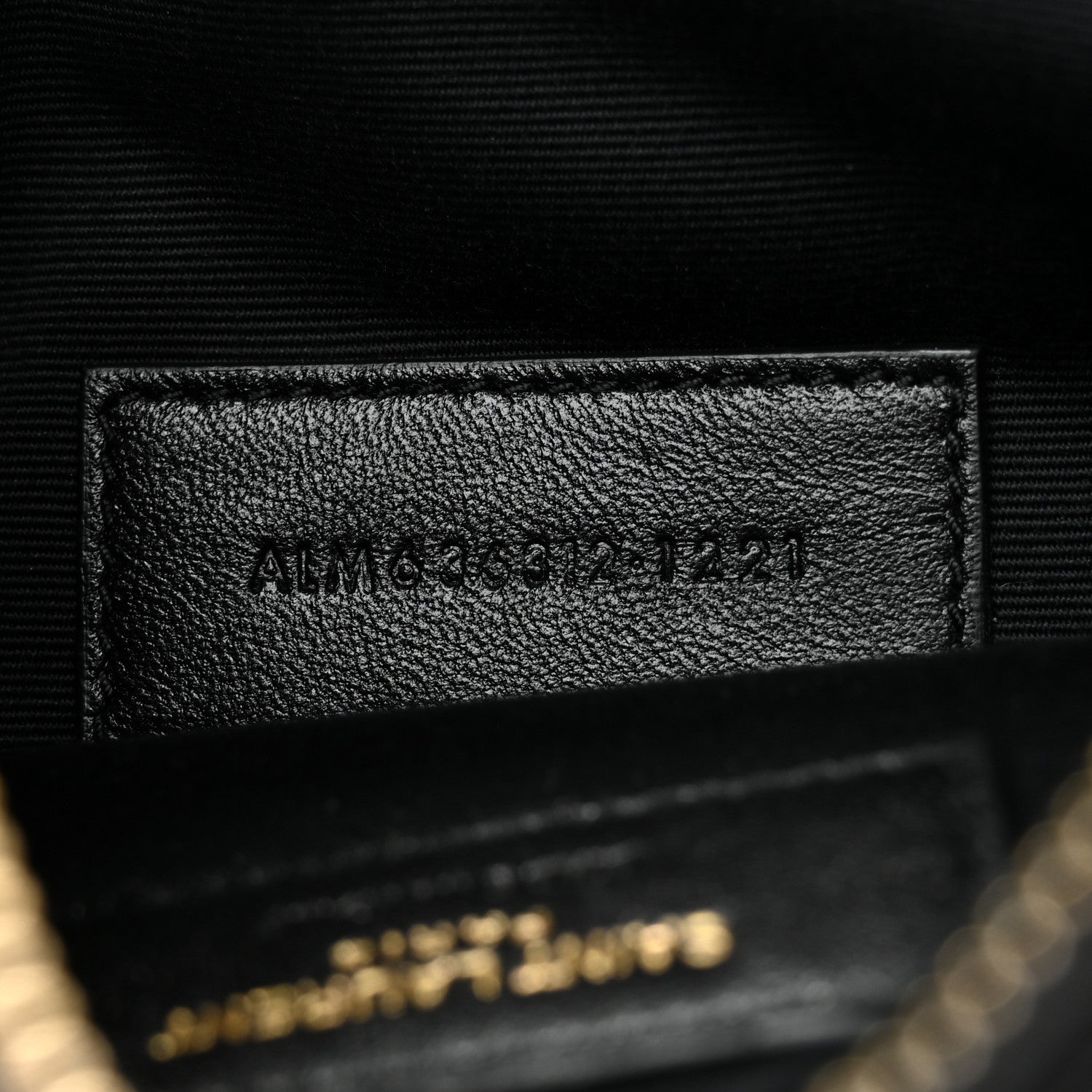 Saint Laurent Grain De Poudre Chevron Monogram Bill Pouch Black 7 of 8