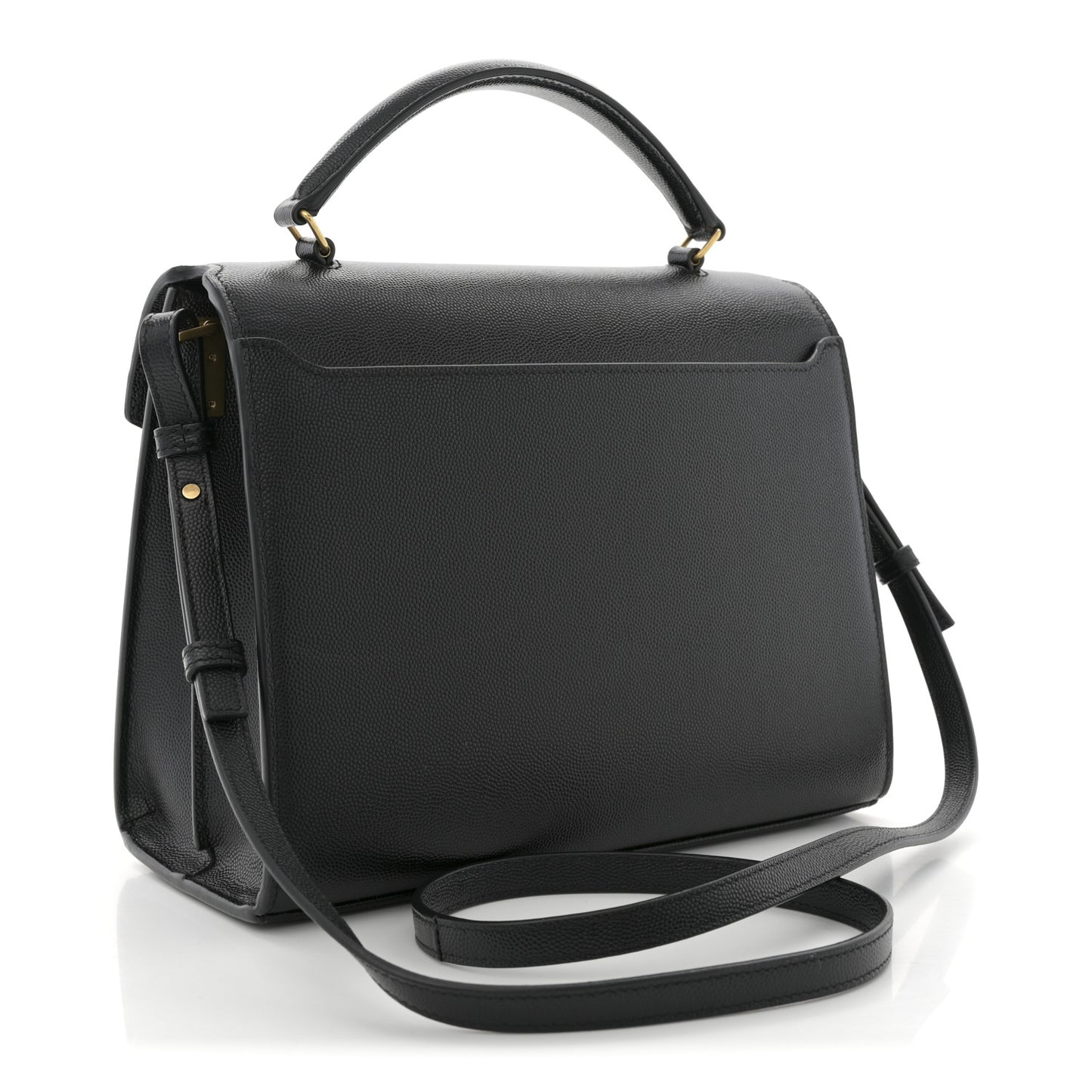 Grain de Poudre Medium Classic Monogram Cassandra Top Handle Black Rouge Legion