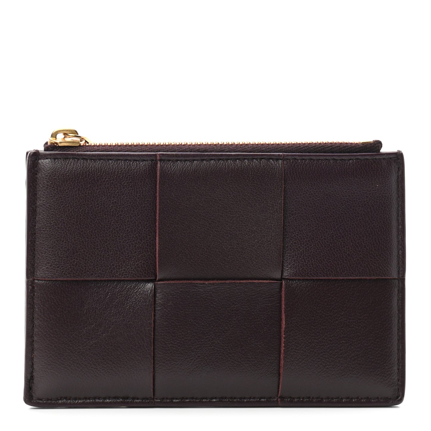 Nappa Maxi Intrecciato Card Holder Grape