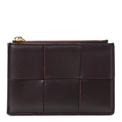Bottega Veneta Nappa Maxi Intrecciato Card Holder Grape 1 of 6
