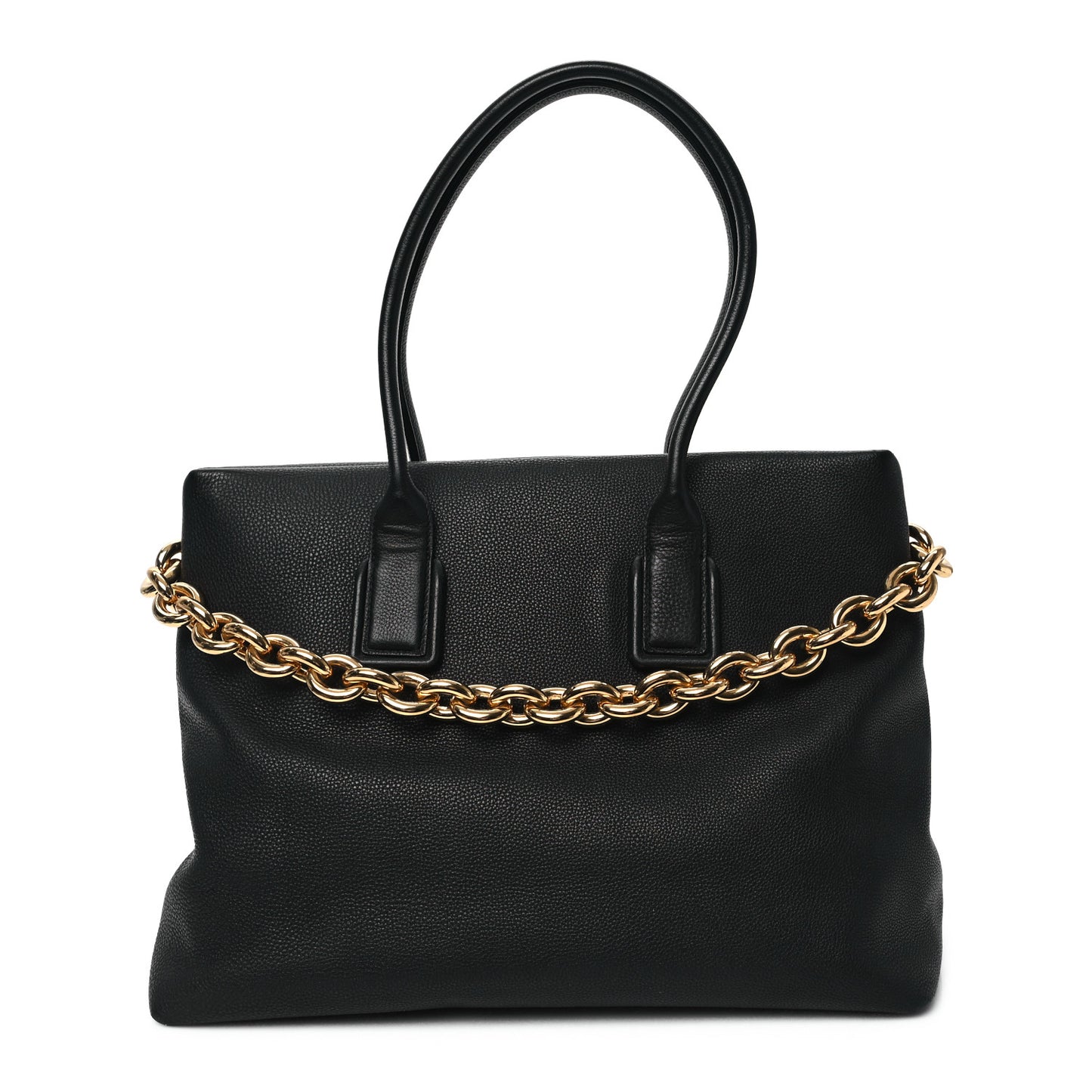 Grained Calfskin Saint Germain Tote Black
