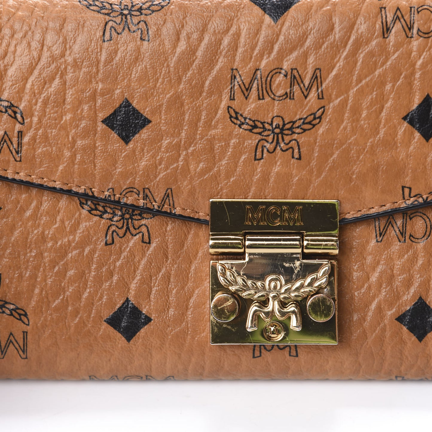 Visetos Large Patricia Wallet On Chain Cognac
