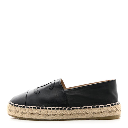 Chanel Lambskin CC Espadrilles 37 Black 1 of 11