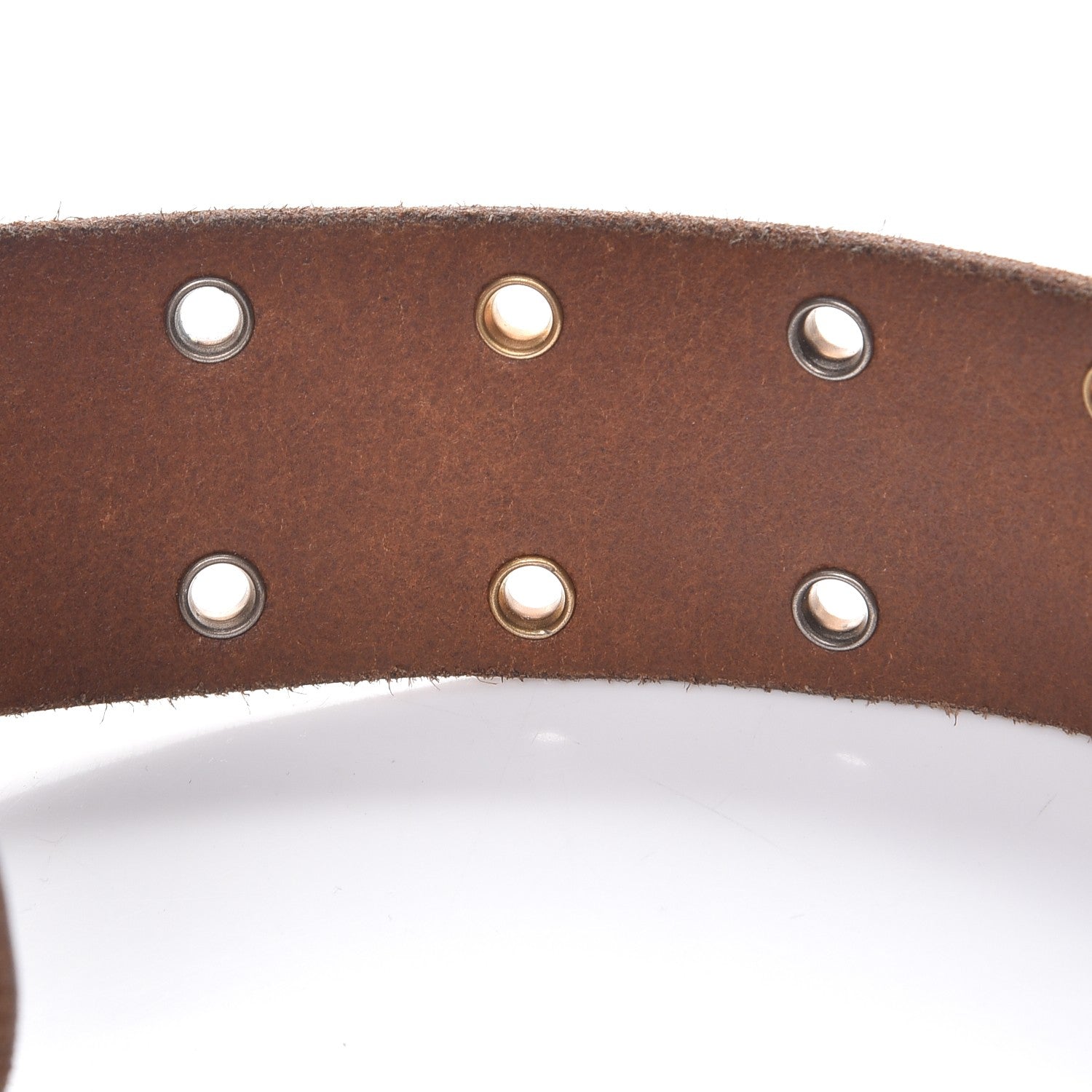 Gucci Faded Calfskin Grommet Double G 40mm Belt 65 26 Cuir 7 of 9