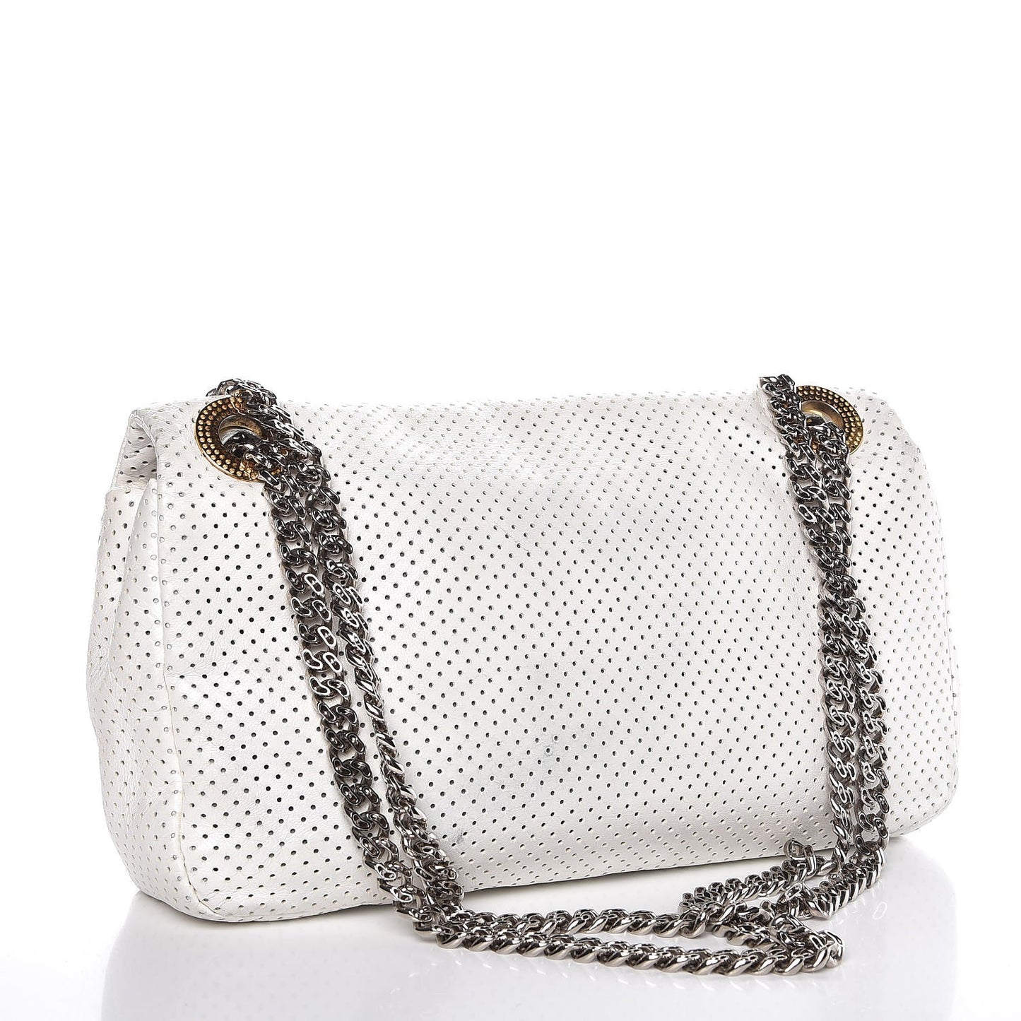 Lambskin Perforated Drill Flap White