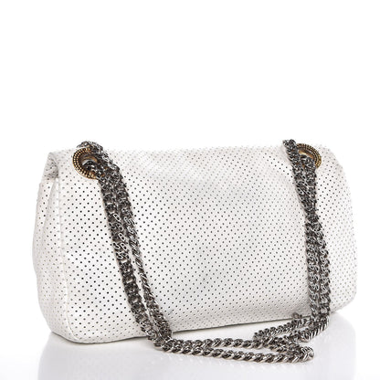 Chanel Lambskin Perforated Drill Flap White 3 of 8